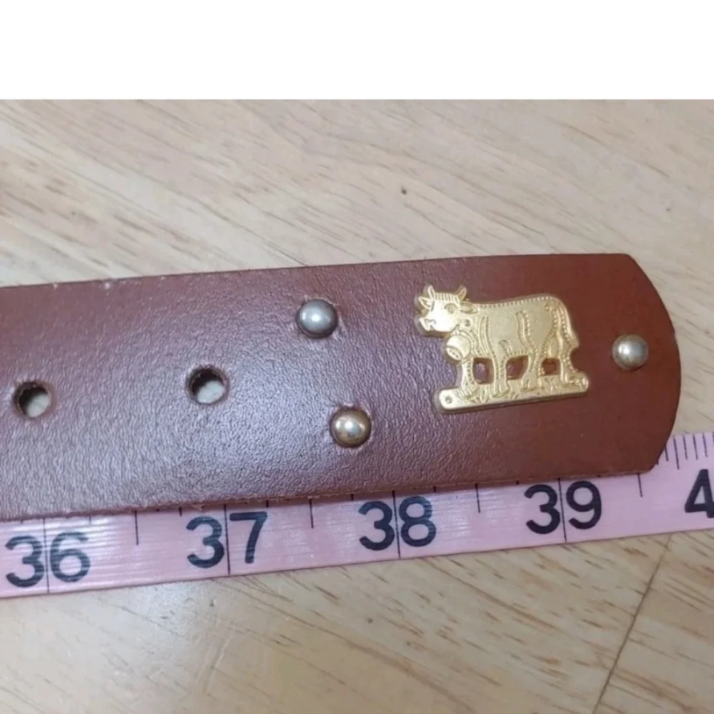 Coastal Cowgirl Western Rockabilly Belt Floral Cows Studded Woman Large 33
